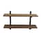 Alaterre Furniture Pomona 36"W Metal and Solid Wood Wall Shelf AMBA5720 - alternate 1